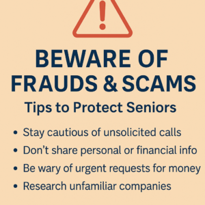 Frauds and scams alert to protect seniors